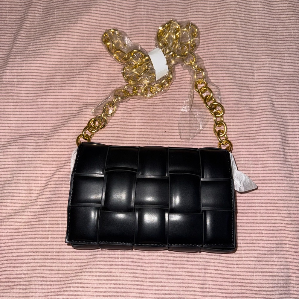 Black Quilted Chain Bag
